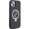 Etui Karl Lagerfeld Ring Stand Karl&Choupettte MagSafe do iPhone 15 Plus - czarne
