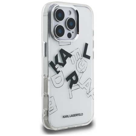 Karl Lagerfeld IML Sketched Graphic - Etui iPhone 16 Pro (przezroczysty)