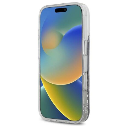 Schutzhülle IPHONE 16 PRO DKNY Hardcase Liquid Glitter Arch Logo (DKHCP16LLBNAEK) schwarz