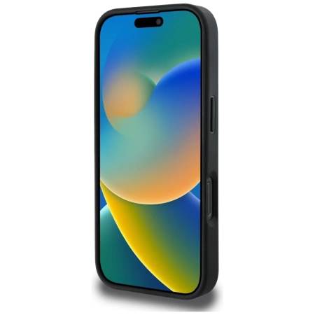 Etui Guess Grained Roses Big 4G logo na iPhone 16 Pro - czarne