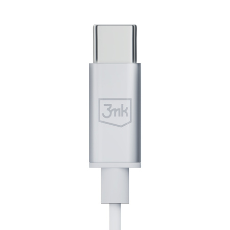 Słuchawki przewodowe USB-C 3mk Wired Headphones - białe