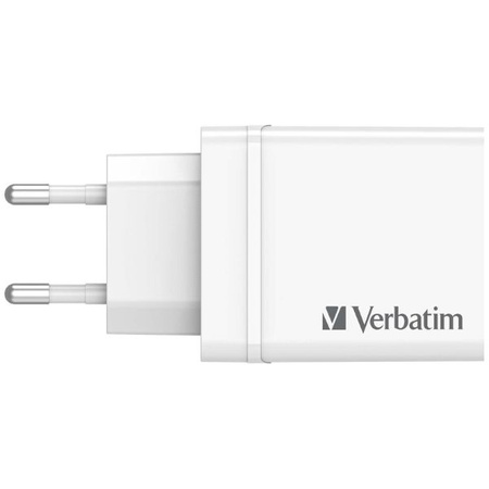 Verbatim Ładowarka sieciowa 30W 3xUSB-A/ USB-C PD 3.0 CHR-30EU2 biały/white 49701