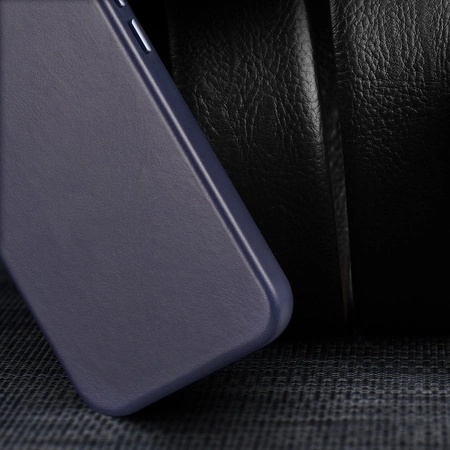 Dux Ducis Naples case iPhone 14 Pro Max magnetic leather case MagSafe blue