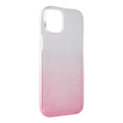 Futerał SHINING do IPHONE 15 PLUS transparent/róż