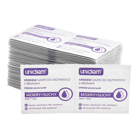 Ściereczki / gaziki do czyszczenia LCD / okularów itp. 100szt/opakowanie - dualpack sucha (50szt.) i morka (50szt.)