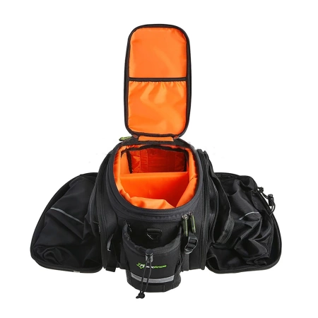 Torba rowerowa Rockbros A6-6 na bagażnik 35 l z rozkładanymi kieszeniami - czarna