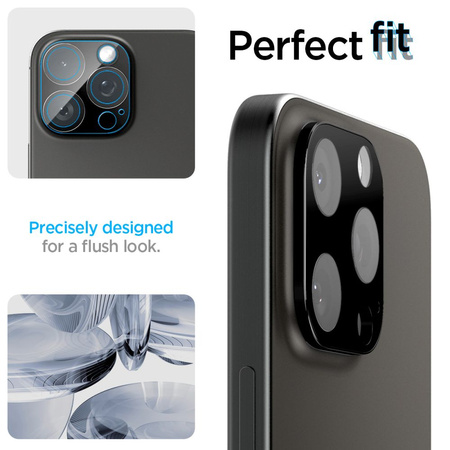 Spigen Optik. TR Camera Protector Kamera aus gehärtetem Glas (2 Stück) iPhone 14 Pro / 14 Pro Max schwarz