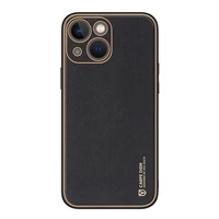 Dux Ducis Yolo etui iPhone 14 Plus elegancki pokrowiec ze skóry ekologicznej czarny