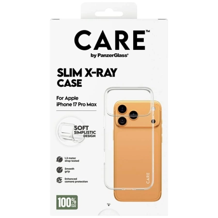 Etui CARE by PanzerGlass Fashionable X-Ray Soft Basic na iPhone 17 Pro Max - przezroczyste