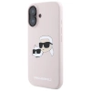 Etui Karl Lagerfeld Silicone nauble Heads Print MagSafe na iPhone 16 - różowe