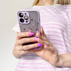 Design Case etui do iPhone 12 Pro Max pokrowiec w kwiaty fioletowy