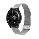 Dux Ducis Magnetic Strap Wristband for Samsung Galaxy Watch / Huawei Watch / Honor Watch (20mm band) Magnetic Wristband Silver (Milanese Version)