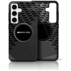 Original Handyhülle SAMSUNG GALAXY S25 AMG Transparent Rhombs MagSafe schwarz