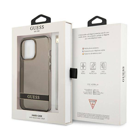 Guess GUHCP13LHTSGSK iPhone 13 Pro / 13 6,1 &quot;black / black hardcase Translucent Stap