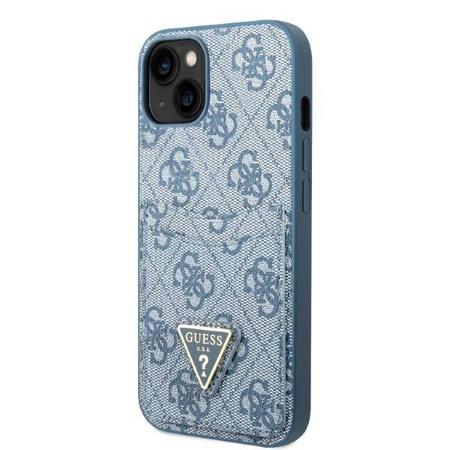Etui IPHONE 13 MINI Guess Hardcase 4G Triangle Logo Cardslot (GUHCP13SP4TPB) niebieskie