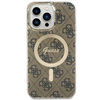 Guess GUHMP14XH4STW iPhone 14 Pro Max 6.7" brązowy/brown hardcase 4G MagSafe