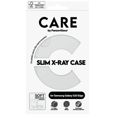 CARE by PanzerGlass Fashion X-Ray Case für Samsung Galaxy S25 Edge - Transparent
