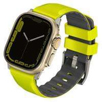 UNIQ pasek Linus Apple Watch Series 1/2/3/4/5/6/7/8/SE/SE2/Ultra 42/44/45/49mm Airosoft Silicone limonkowy/lime green