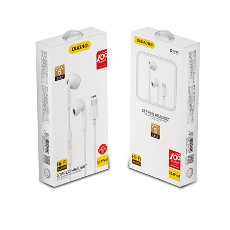 Dudao In-Ear-Kopfhörer mit USB-Typ-C-Anschluss weiß (X14PROT)