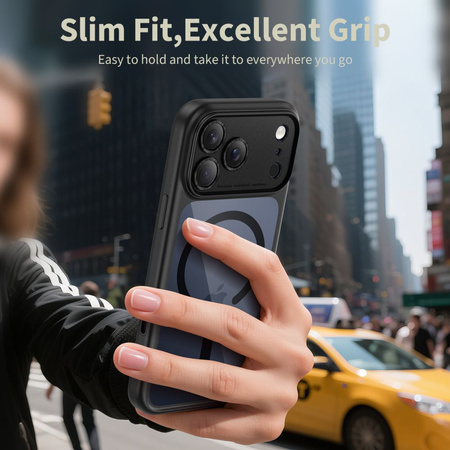 TECH-PROTECT MAGPEAK MAGSAFE CC IPHONE 17 PRO BLACK/CLEAR