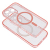 Futerał CLEAR MAG COVER z ochroną aparatu kompatybilny z MagSafe do IPHONE 15 Pro pink glitter