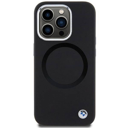 BMW Signature Liquid Silicone MagSafe Hülle für iPhone 15 Pro Max – Schwarz