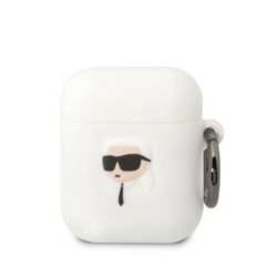 Karl Lagerfeld etui do Airpods 1 / 2 KLA2RUNIKH białe 3D Silicone NFT Karl