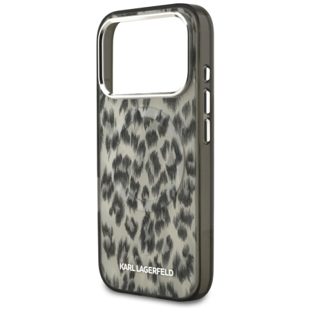 Karl Lagerfeld IML Leopard Pattern MagSafe Case for iPhone 17 Pro - Brown