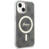 Guess IML 4G MagSafe Hülle für iPhone 15 - Braun