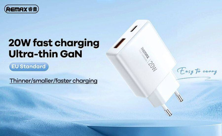 ŁAD SIEC REMAX ULTRA THIN GaN 20W RP-U01-AC WHITE