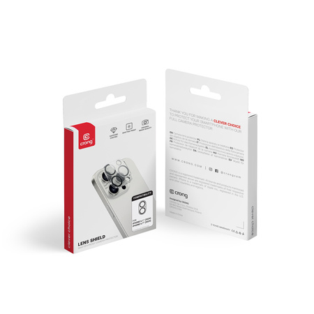 Crong Lens Shield - Szkło na aparat i obiektyw iPhone 16 / iPhone 16 Plus
