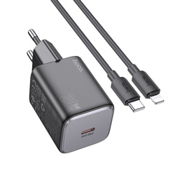 HOCO ładowarka sieciowa Typ C + kabel Typ C do Lightning QC PD 20W N40 czarna