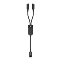 Acefast C5 USB-C – USB-C / USB-C 2in1 100 W 480 Mbit/s Kabel – Schwarz