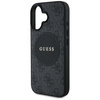 Original Handyhülle IPHONE 16 Guess 4G Circle Classic Logo MagSafe schwarz