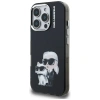 Etui Karl Lagerfeld IML Aquarelle Karl & Choupette & Logo na iPhone 16 Pro Max - czarne