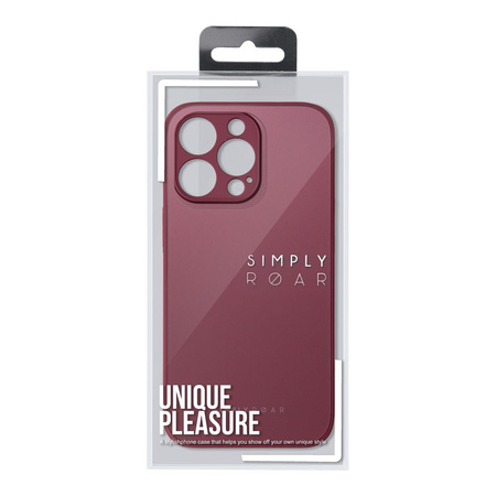 Futerał Roar Matte Glass Case - do iPhone 14 Pro bordowy