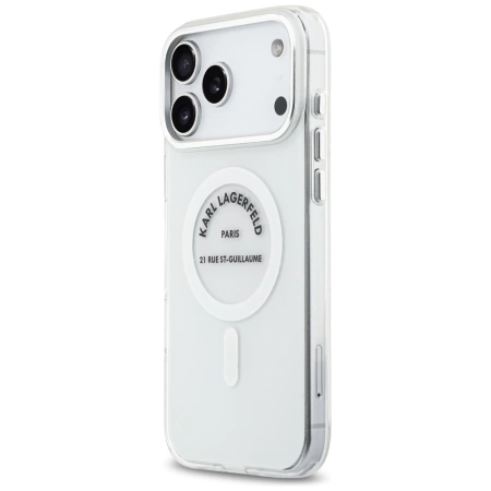 Karl Lagerfeld IML Karl RSG Logo MagSafe Case für iPhone 17 Pro Max - Transparent