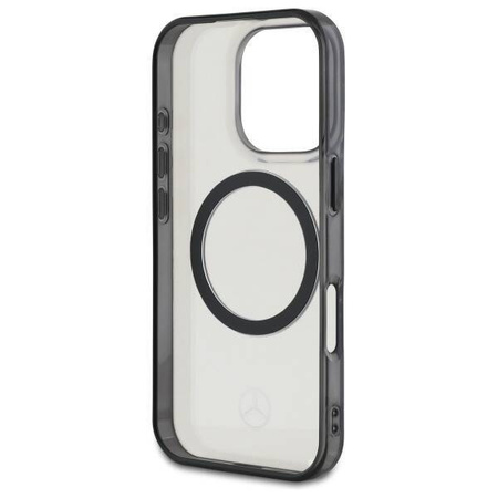 Oryginalne Etui IPHONE 16 PRO MAX Mercedes Hardcase Printed Logo MagSafe (MEHMP16X23HUOKC) transparentne
