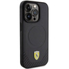 Ferrari Carbon Metal Logo MagSafe case for iPhone 15 Pro - black