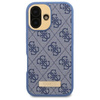 Oryginalne Etui IPHONE 16 PLUS Guess Hardcase 4G Logo Plate MagSafe (GUHMP16MU4GPRB) niebieskie