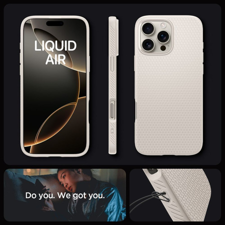 Etui Spigen Liquid Air na iPhone 16 Pro Max - tytanowy