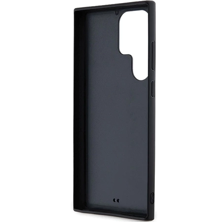 Karl Lagerfeld 3D Rubber Glitter Logo Hülle für Samsung Galaxy S23 Ultra – Schwarz