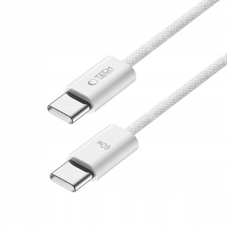 TECH-PROTECT KABEL ULTRABOOST CLASSIC 60W 3A USB-C/USB-C 1M WHITE