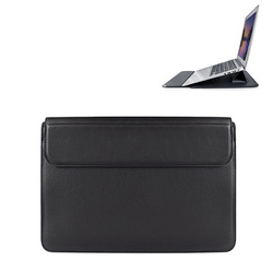 Devia etui pokrowiec do laptopa / MacBooka Ultra-Thin z funkcją podstawki 13,3'' wodoodporna sztuczna skóra czarny