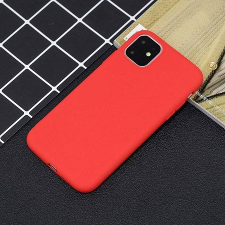 Silicone Case elastyczne silikonowe etui pokrowiec iPhone 11 Pro czerwony
