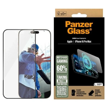Szkło hartowane PanzerGlass Gaming Screen Protector Ultra-Wide Fit na iPhone 16 Pro Max
