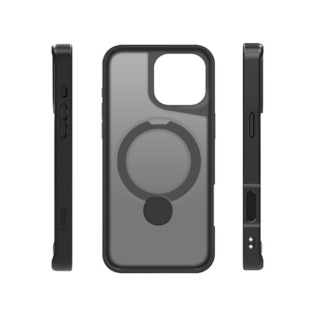 Nakładka Etteri Matt Mag Ring do iPhone 16 Pro Max 6,9" czarna