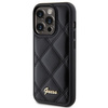 Guess nakładka do iPhone 15 Pro Max 6,7" GUHCP15XPSQSQSK czarna HC PU Quilted Metal Logo