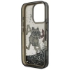 Etui Karl Lagerfeld Liquid Glitter Choupette Logo na iPhone 16 Pro - czarne