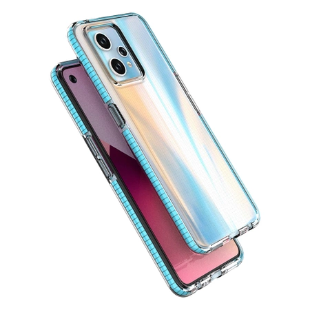 Spring Case für Realme 9 Pro+ / Realme 9 Silikonhülle mit Rahmen schwarz